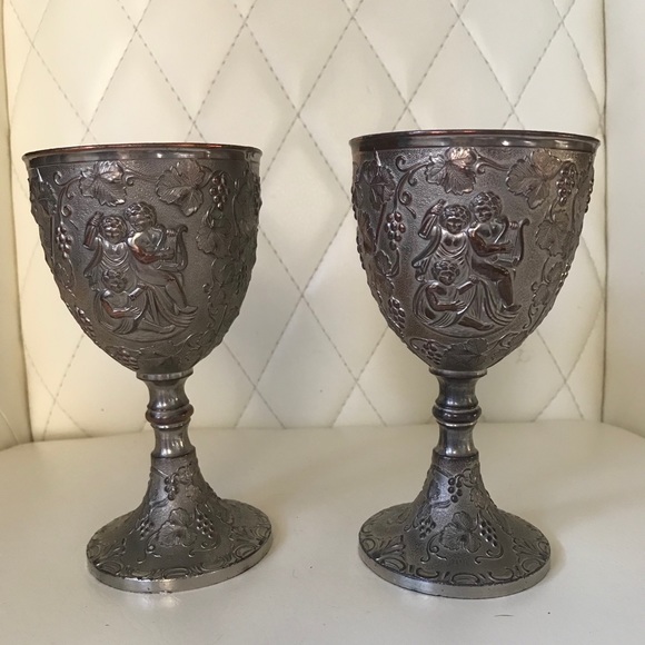 Goblets set of 2 silver plate CORBELL & CO. - Picture 7 of 8